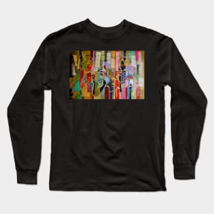 Expresstionist Violin and Flute Players 844 Long Sleeve T-Shirt